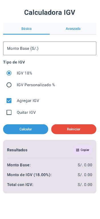 Vista previa de la aplicación